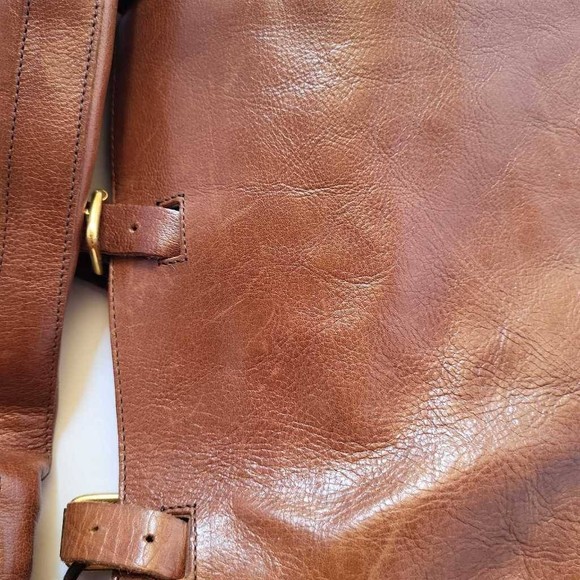 Burberry Womens Riding Boots Brown Leather Buckles Knee High Flat Lace U… - Picture 10 of 12